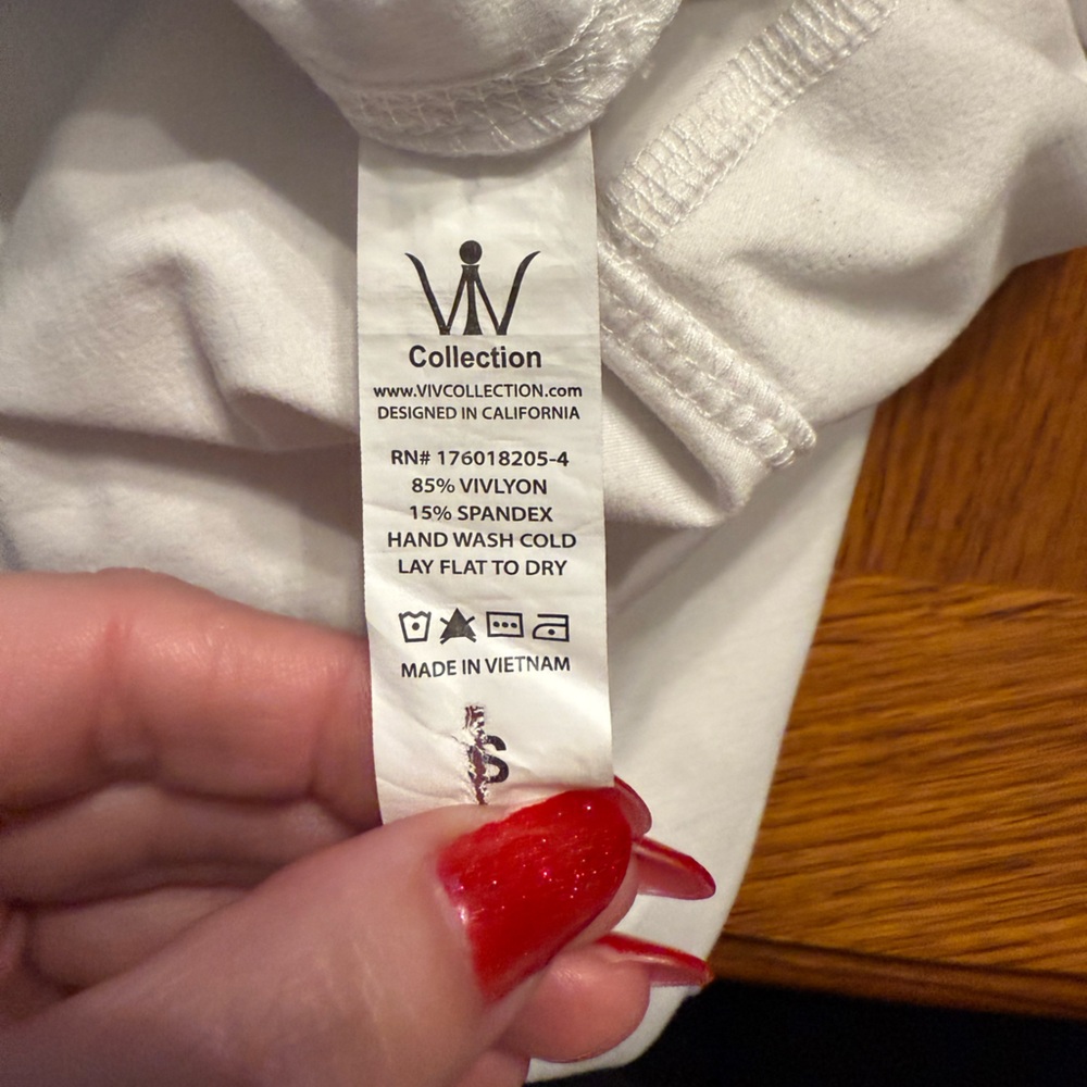 Women's White Leggings - Picture 2 of 2